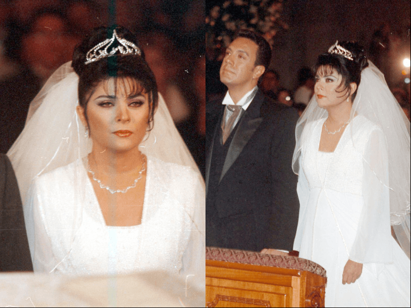 Después de la ‘boda falsa’ que tuvo con Eugenio Derbez, Victoria Ruffo se casó con el amor de su vida, Omar Fayad, el 16 de marzo de 2001 en la iglesia de San Agustín en Polanco. La actriz deslumbró con su atuendo, el cual fue confeccionado por Mitzy y tuvo una larga cola, de varios metros de largo.
