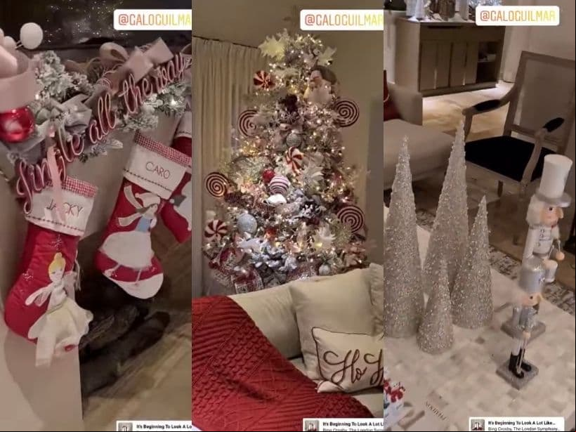 Jacky Bracamontes presume su árbol de Navidad.