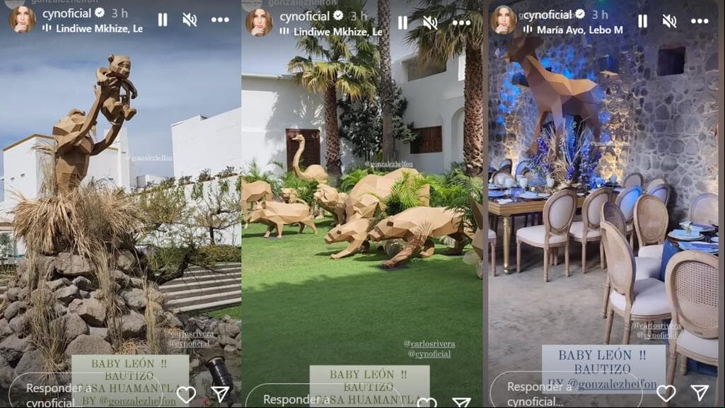 La temática de la fiesta del bautismo del bebé de Carlos Rivera y Cynthia Rodríguez fue sobre la película y obra de teatro musical 'El Rey León'.