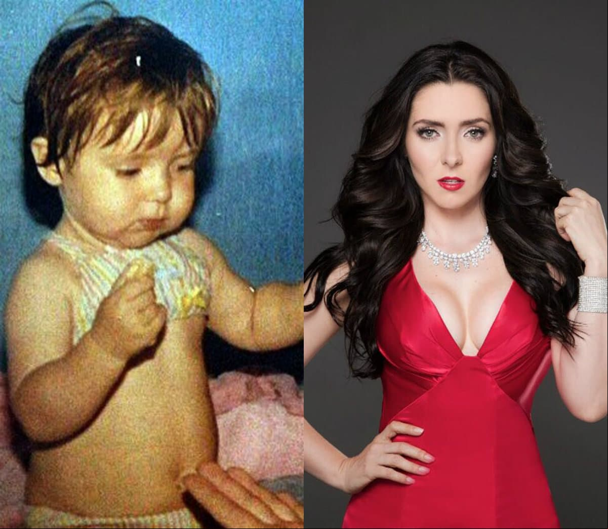 Ariadne Díaz ha compartido en diversas ocasiones fotografías de su infancia, demostrando que era y es toda una belleza, pero algunos afirman que su hijo Diego es su clon.