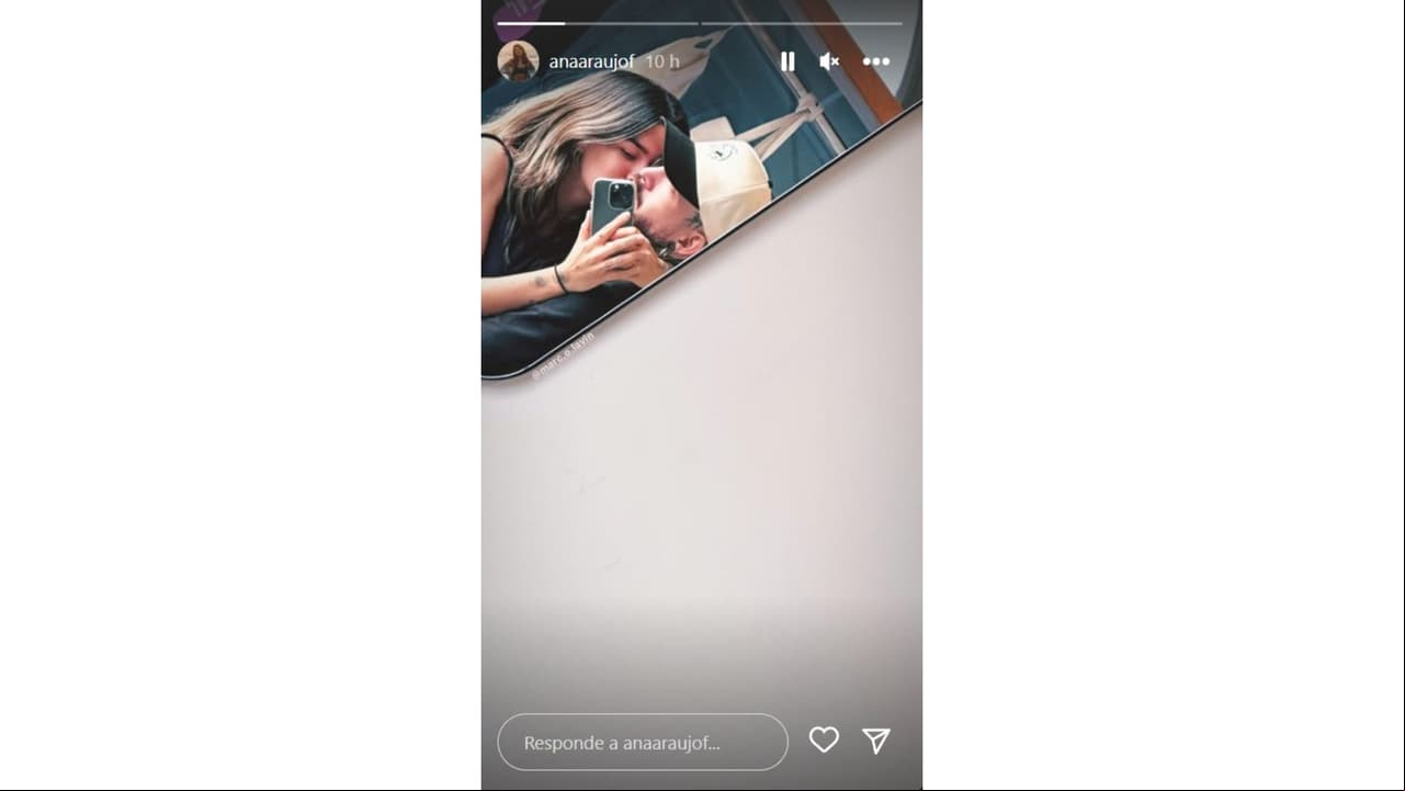 Ana Araujo compartió esta fotografía en sus historias de Instagram.