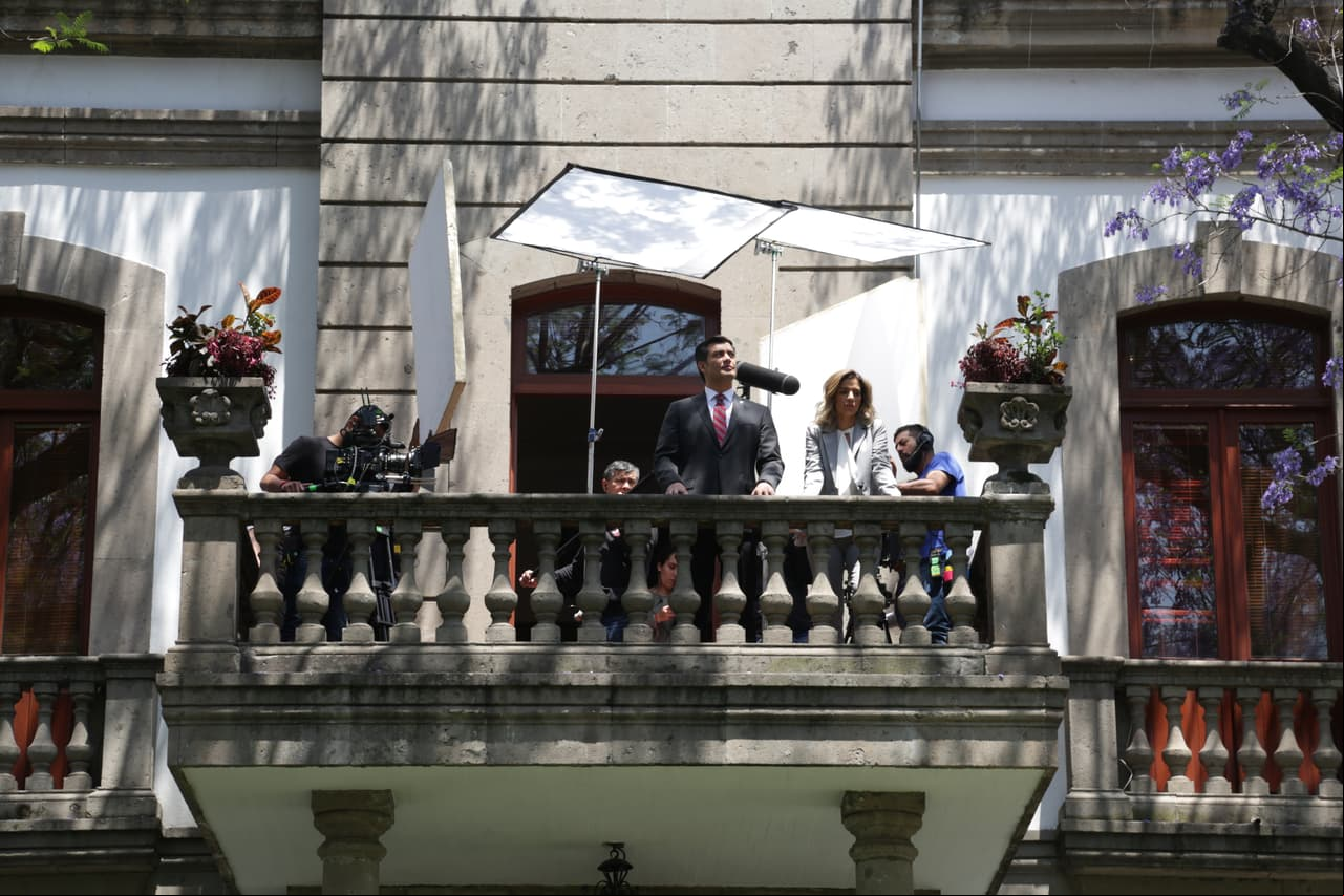 La producción se tardó un mes en montar la casa presidencial.