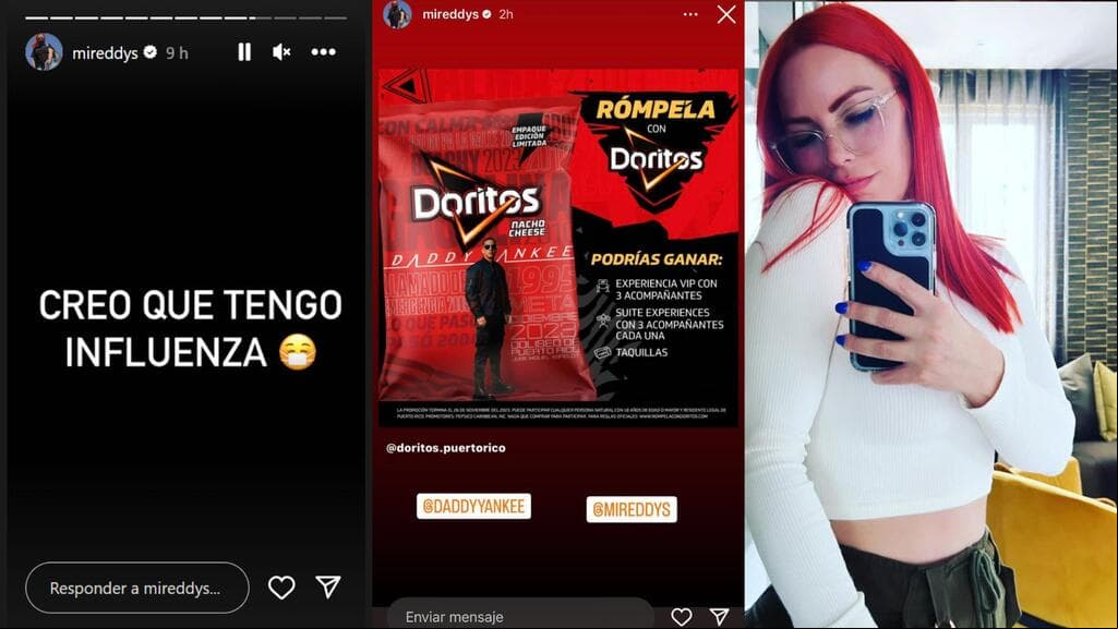 Mireddys González dejó ver que habría contraído influenza al mismo tiempo en que replicó una promoción de la que su esposo Daddy Yankee es imagen.