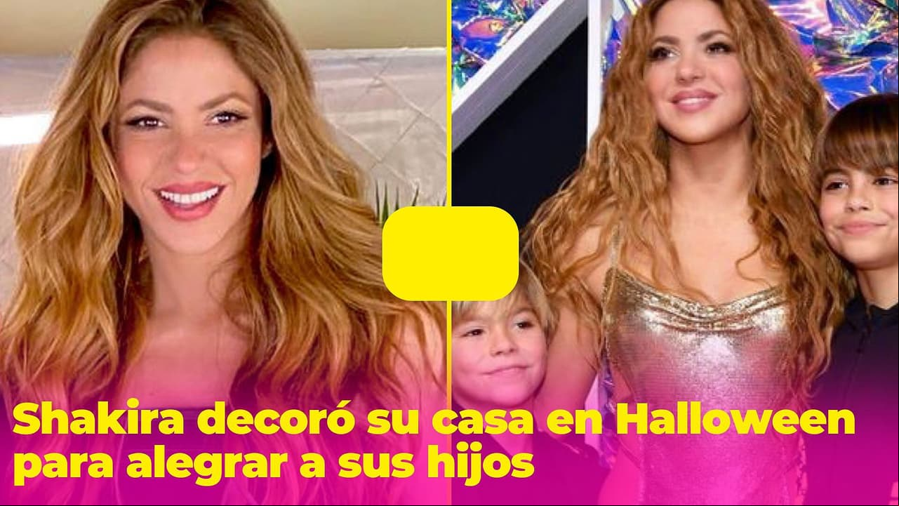 Shakira y sus hijos decoraron su casa para Halloween, ¿causaron terror o ternura?