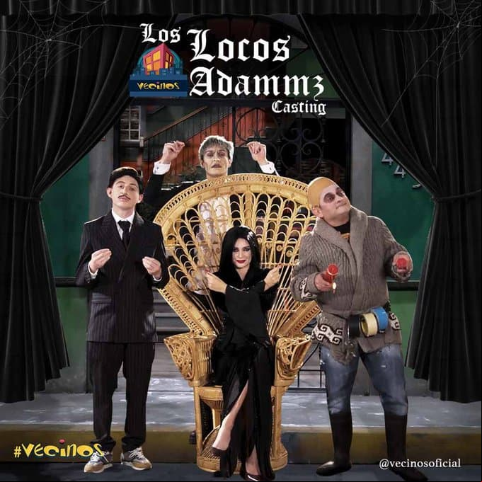 Los 'Vecinos' se transforman en 'Los Locos Addams' y causan sensación en las redes