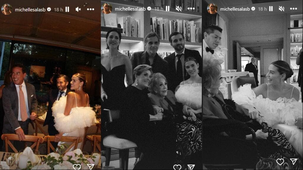 En septiembre pasado, Michelle Salas y su novio realizaron una "preboda" en México para que pudiera asistir su bisabuela Silvia Pinal.