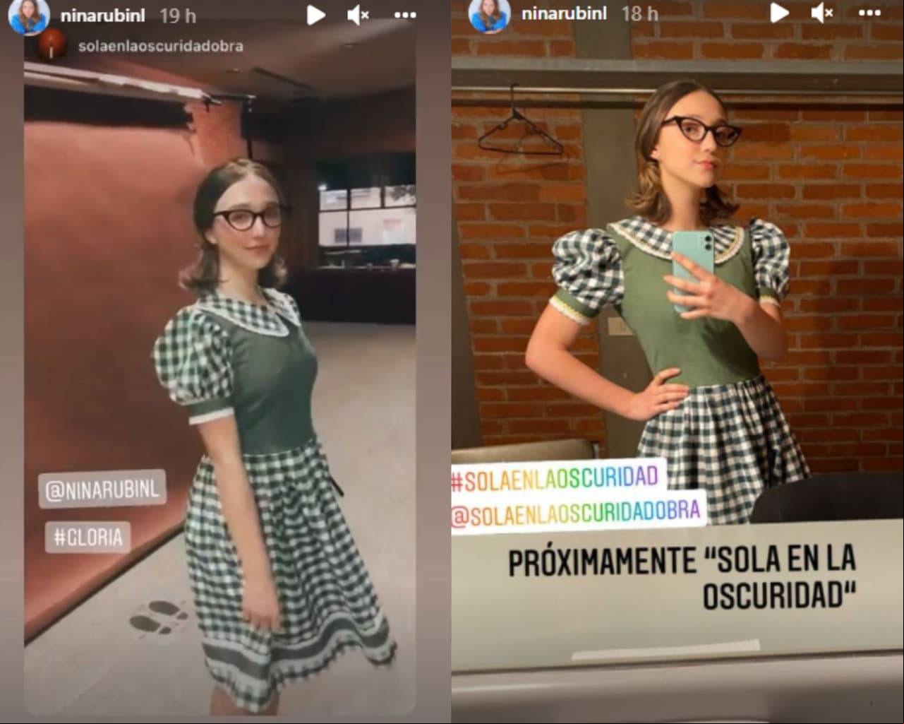 Nina Rubín Legarreta presume radical cambio para obra de teatro.