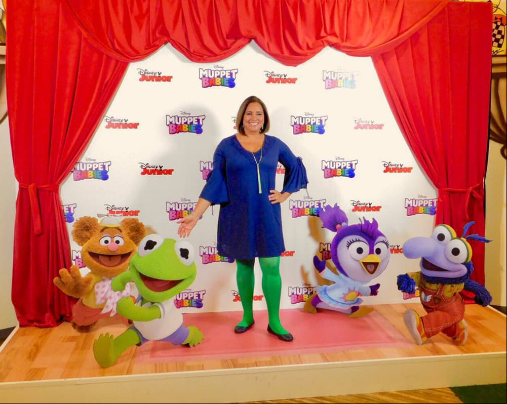 Gabriela Rivero en la conferencia de prensa de 'Muppet Babies'