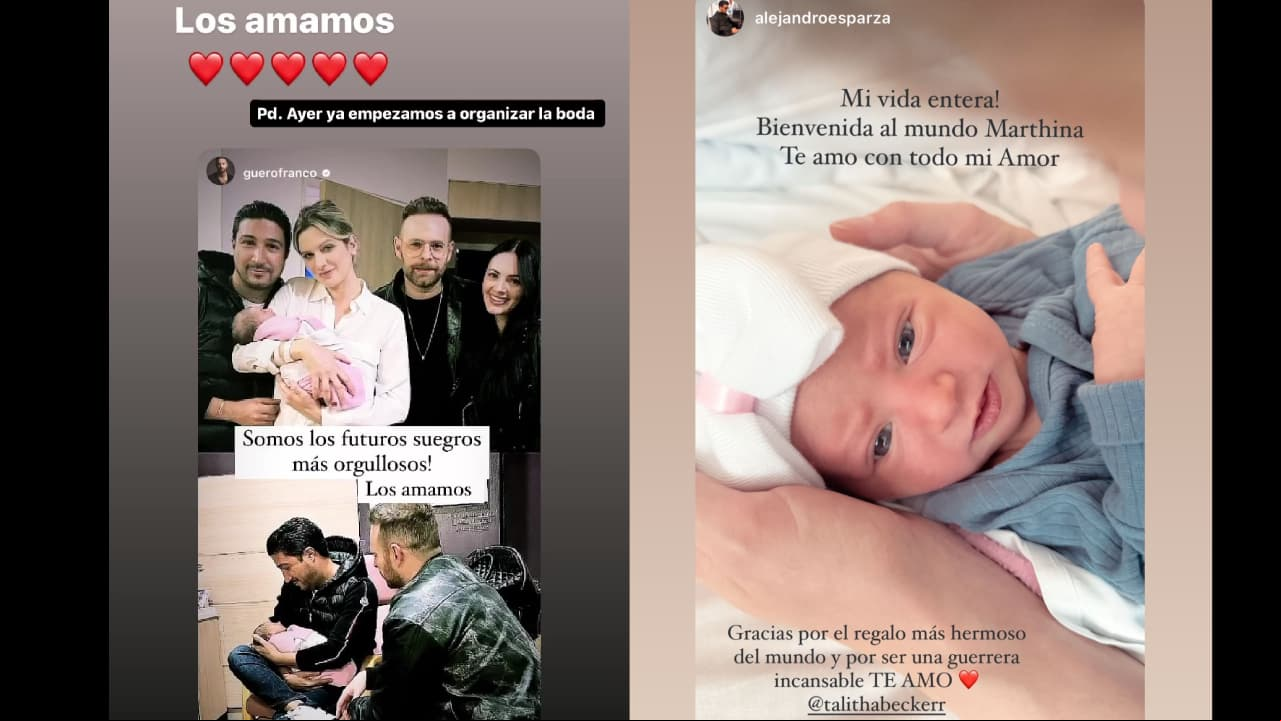 Talitha Becker deja ver la carita de su hija recién nacida