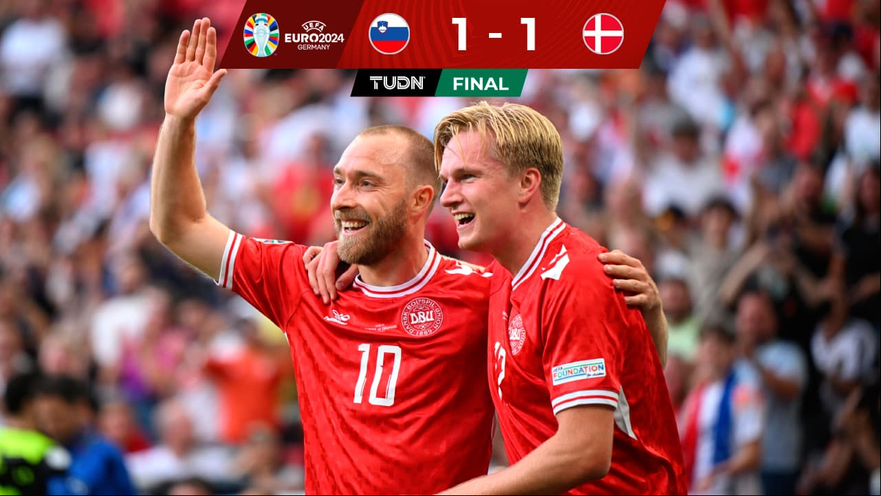 Dinamarca y Eslovenia empatan en mágico regreso de Eriksen a una Euro