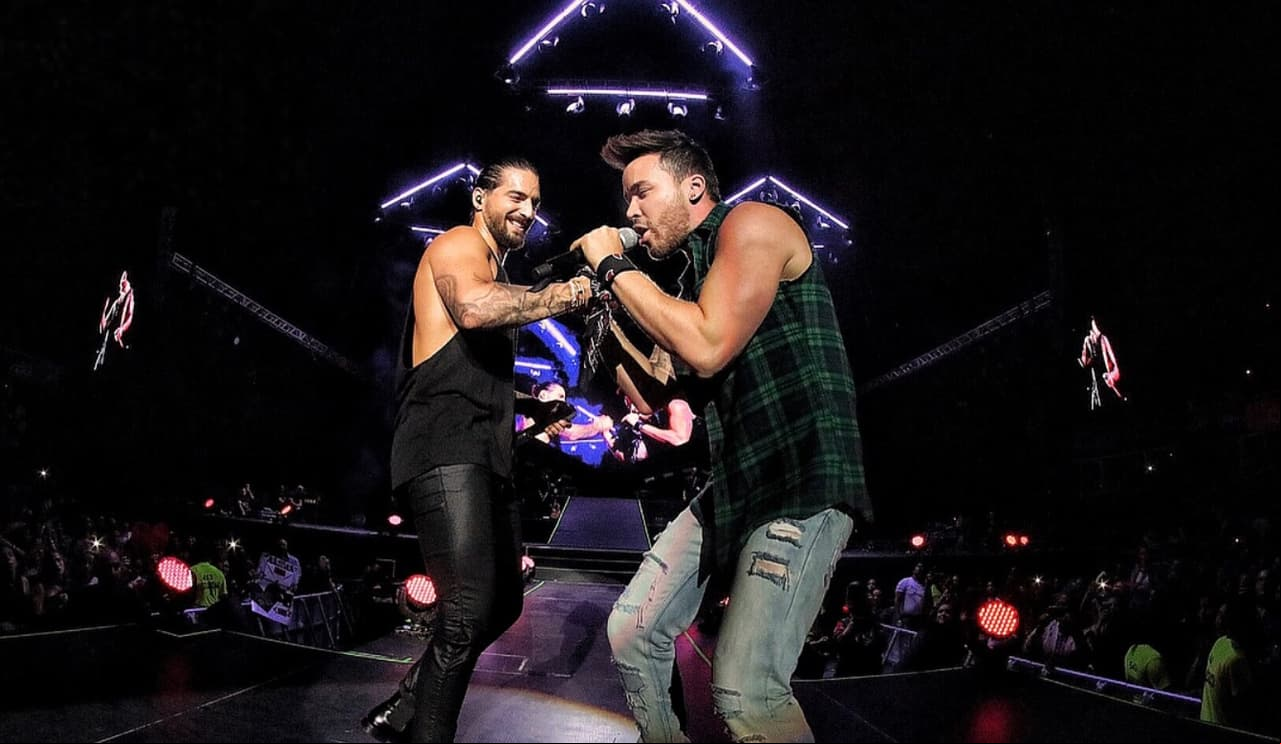 Maluma y Prince Royce se presentan juntos en concierto