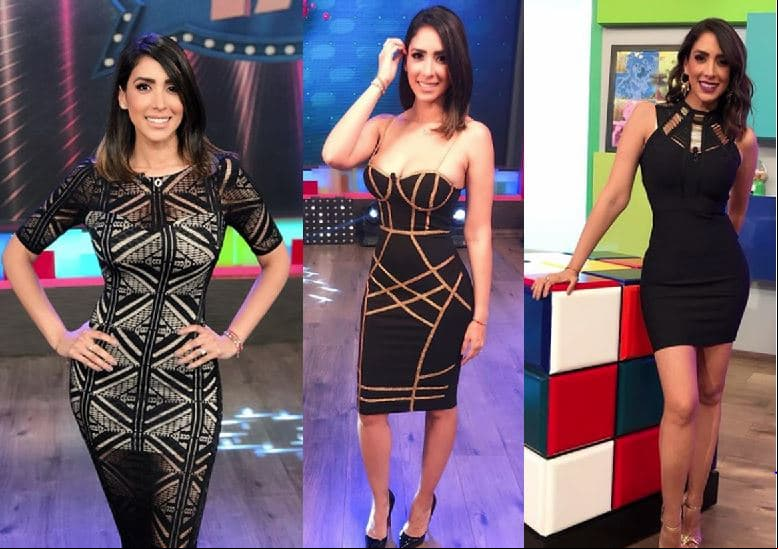 Vestidos negros, pegados, con una falda a la rodilla y algunas aplicaciones en dorado o nude.