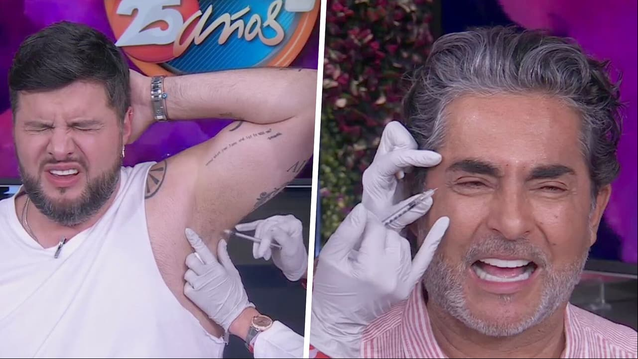 ¿Dolió? 'El Negro' Araiza y Paul Stanley se sometieron a un tratamiento de bótox en vivo
