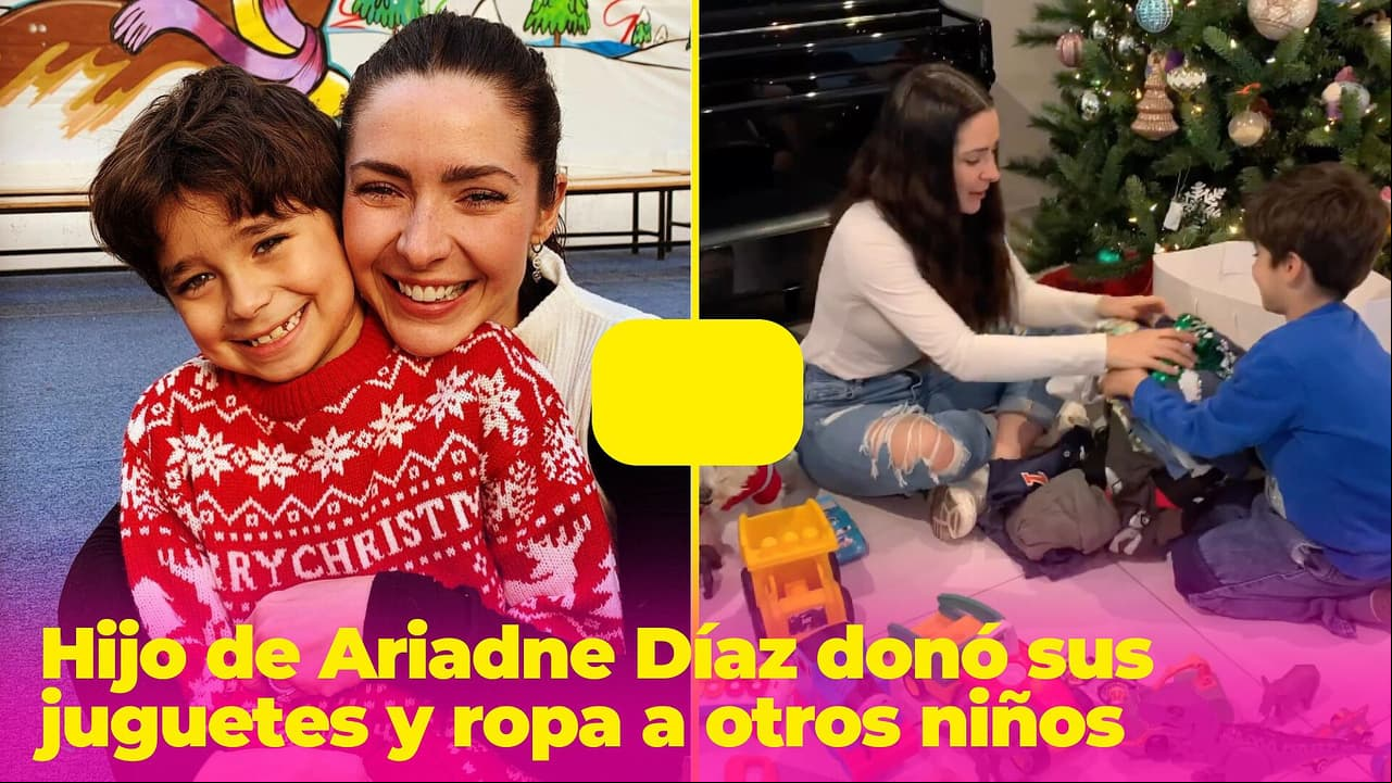 El hijo de Ariadne Díaz donó sus juguetes y ropa a los niños más necesitados: fue el más feliz de hacerlo