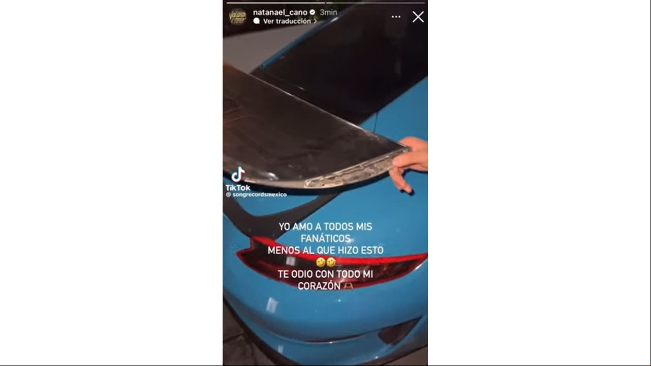 Natanael Cano mostró cómo quedó su Porsche 911 GT3.