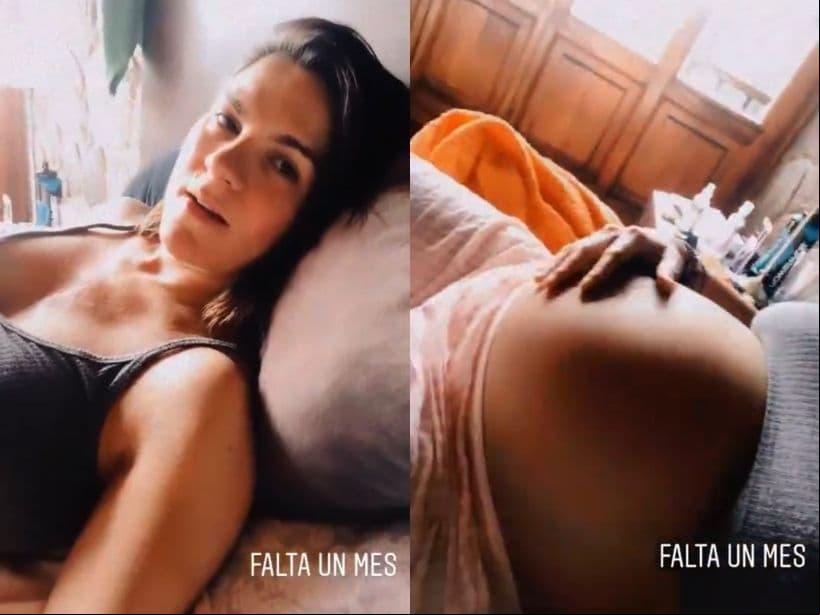 Mientras que días después, mostró en video cómo se movía su bebé, detallando que faltaba un mes para dar a luz.
