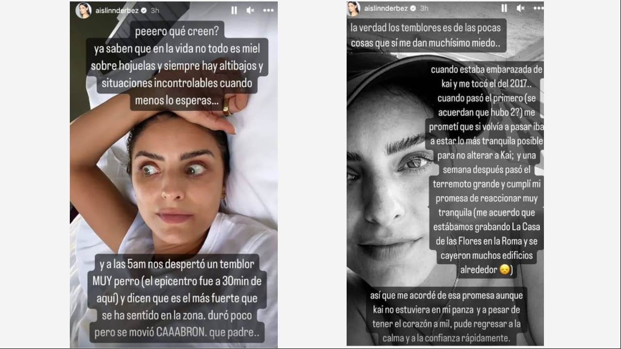 Aislinn vivió un sismo en Italia