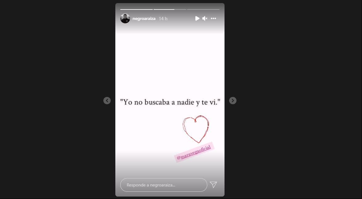 Raúl Araiza dedicó a su novia Margarita Vega romántico mensaje.