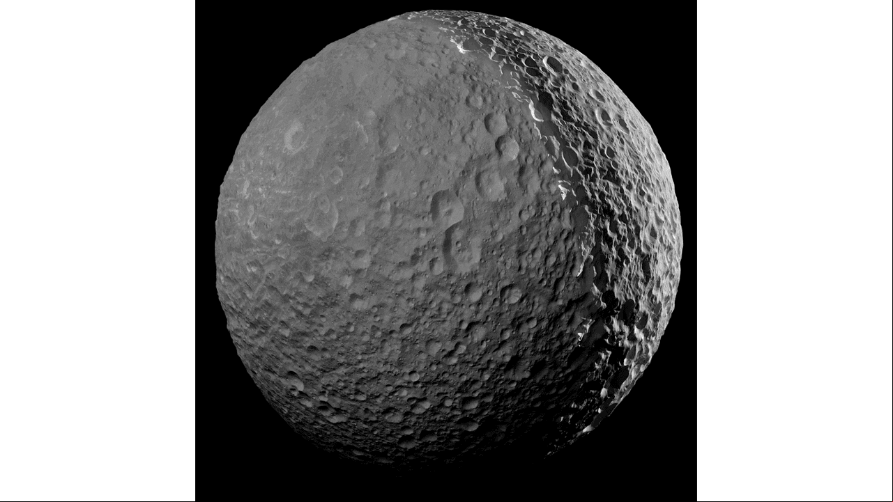 La luna mimas de Saturno