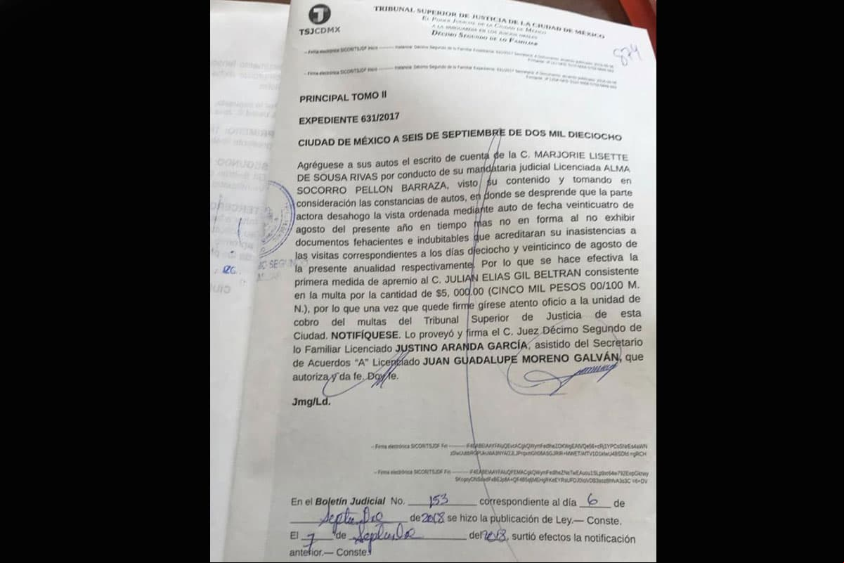 El juez Justino Aranda García determinó una multa por 5 mil pesos