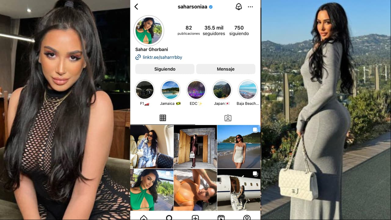 Este es el perfil de Instagram de Sahar Sonia, la presunta supuesta acompañante de Peso Pluma en Las Vegas.