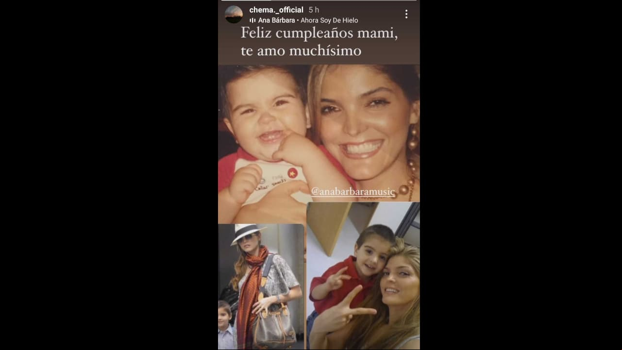 Así felicitó José María a su mamá Ana Bárbara en su cumpleaños