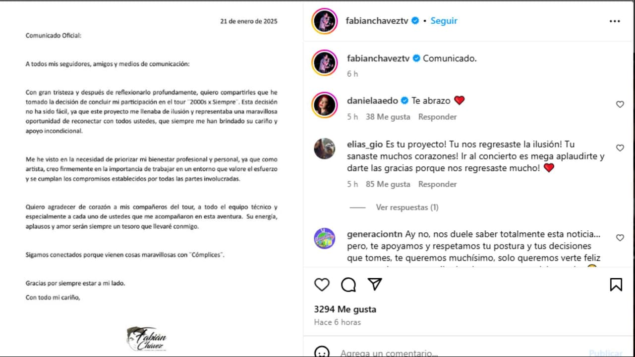 Comunicado Fabián Chávez.