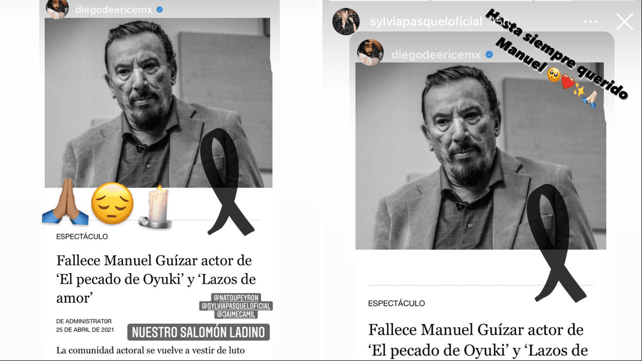 Diego de Erice, Jaime Camil y Sylvia Pasquel se despidieron de su compañero de telenovela.