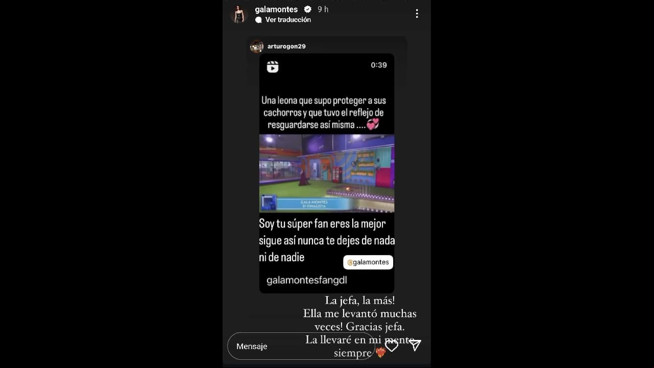 Gala Montes se despide de La Jefa con mensaje