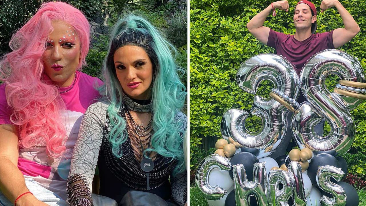 Noche de pelucas y baile: Christian Chávez festejó su cumpleaños vestido de Drag Queen