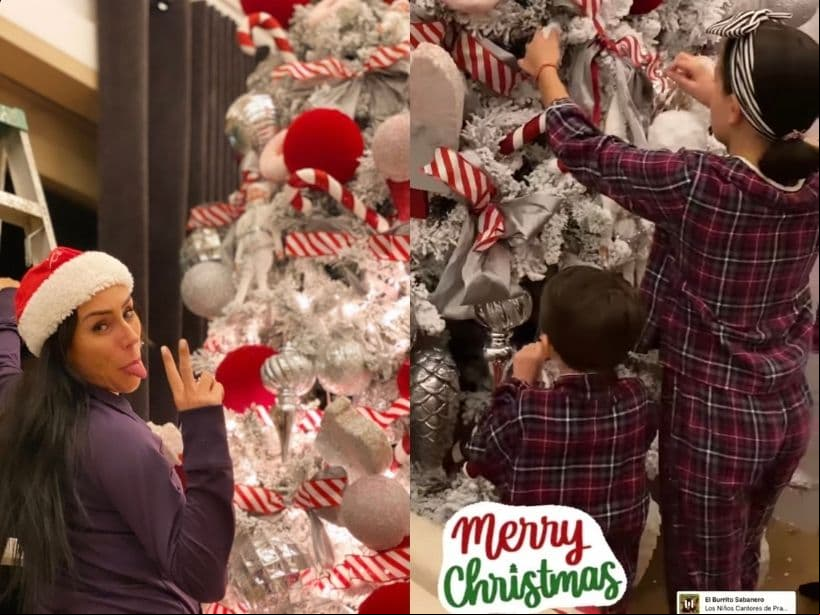 Inés Gómez Mont documentó todo el proceso de decoración de su árbol en sus historias de Instagram, dejando al descubierto que adornarlo es toda una tradición familiar.