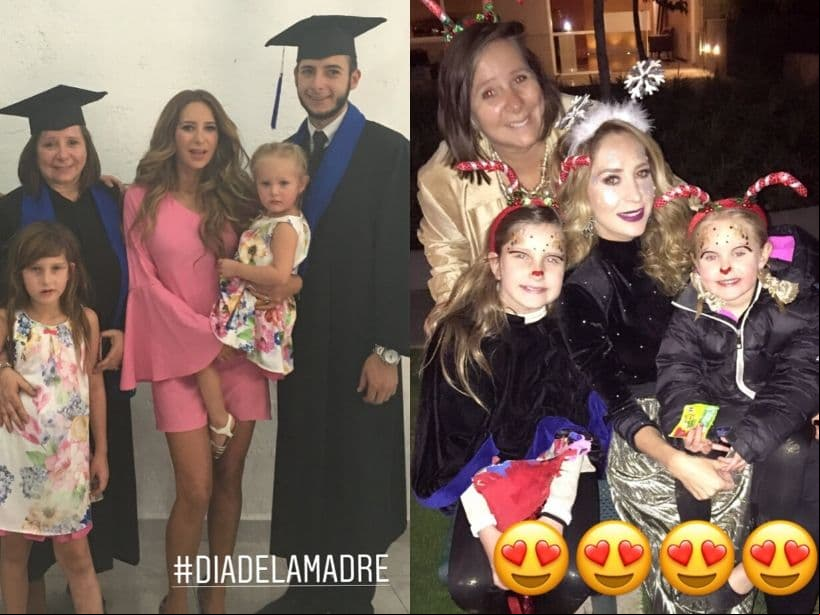 Geraldine Bazán también abrazó a la distancia a su mamá, de quien compartió emotivas fotografías, al igual que de sus dos pequeñas hijas, Elissa y Miranda. “Gracias mamá por tu amor y lucha incansable”.