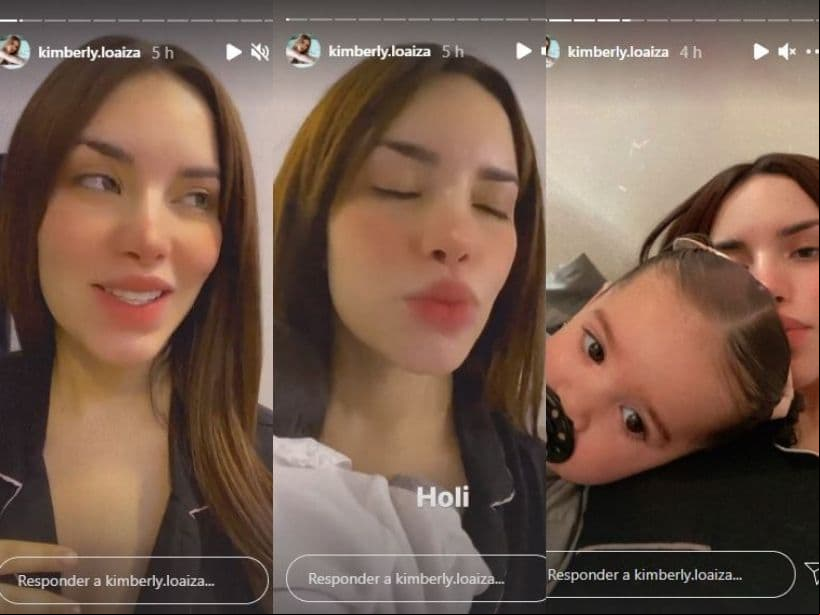 Con su bebé recostado en el hombro, Kimberly Loaiza compartió cómo va su recuperación.