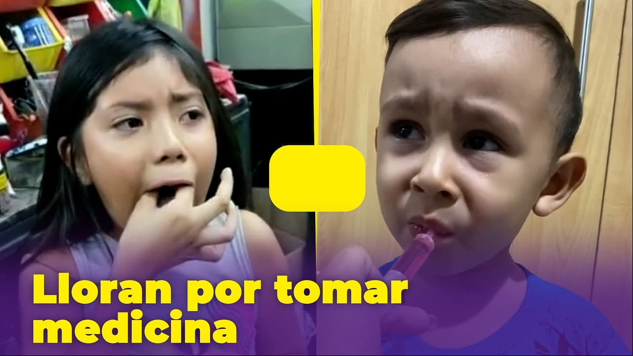 Niños toman su medicina y todo sale mal: se ahogan con pastillas, hacen berrinche y más