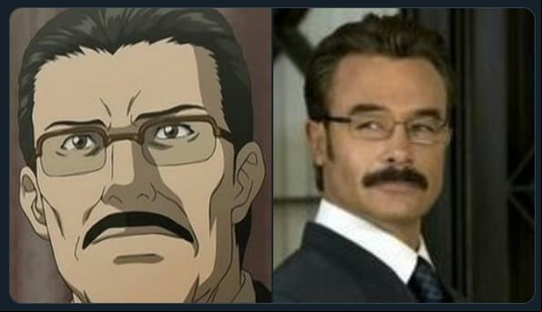 Sergio Sendel con su poblado bigote podría estar en un manga como "Soichiro Yagami" en la historia de "Death Note".