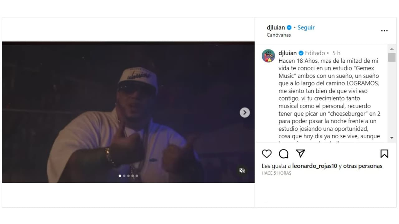 DJ Luian expresó palabras ante la muerte de Alexio 'La Bruja'.
