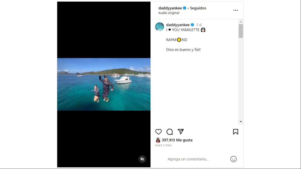 Daddy Yankee reveló que se encontraba con su hija Yamilette.
