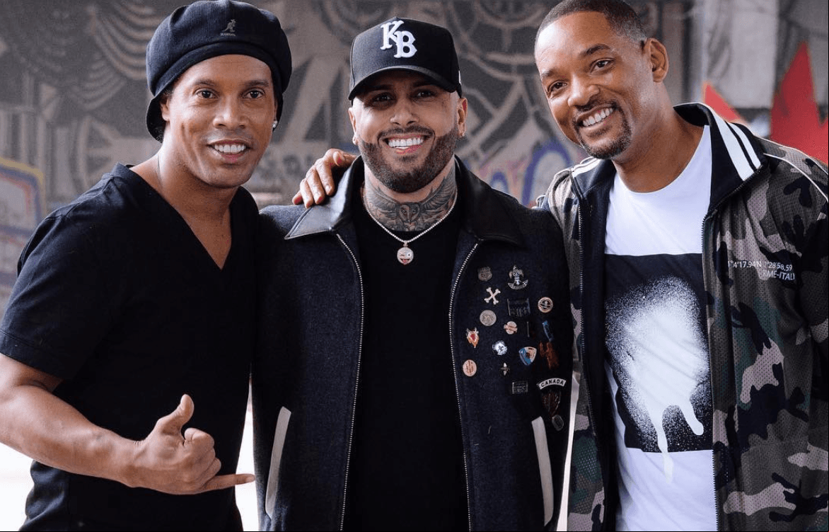 Nicky Jam, Will Smith y Ronaldhino en el video de Rusia 2018