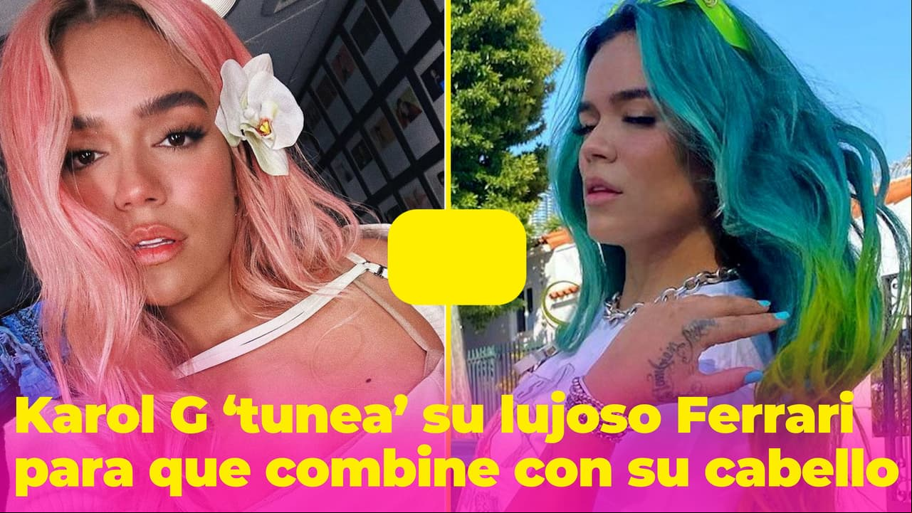Karol G vuelve a pintar su lujoso Ferrari para que haga juego con su pelo: así luce ahora su "makinón"