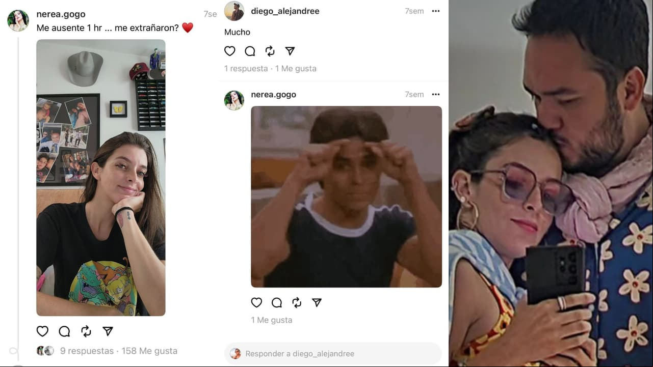 Nerea Godínez y su novio se declaraban amor en Threads por lo menos desde julio pasado.