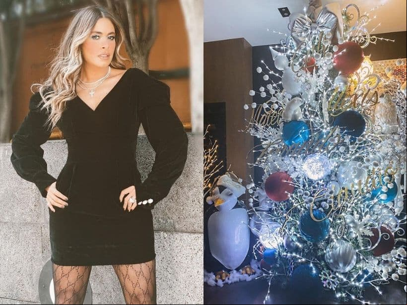 Galilea Montijo deslumbró a todos con su impresionante árbol de Navidad, del que destacan enormes pingüinos y osos polares.