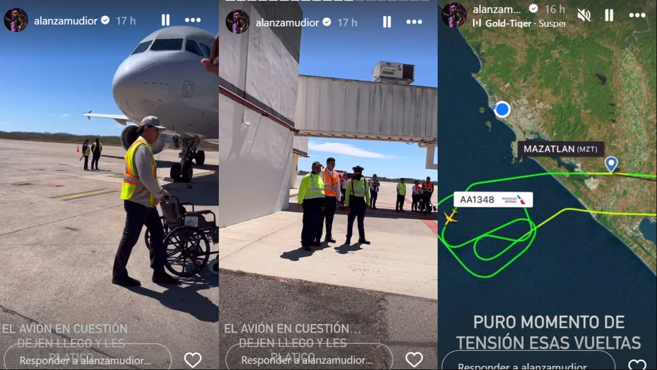 Alan Zamudio documentó las varias vueltas que el avión tuvo que dar antes del aterrizaje de emergencia.