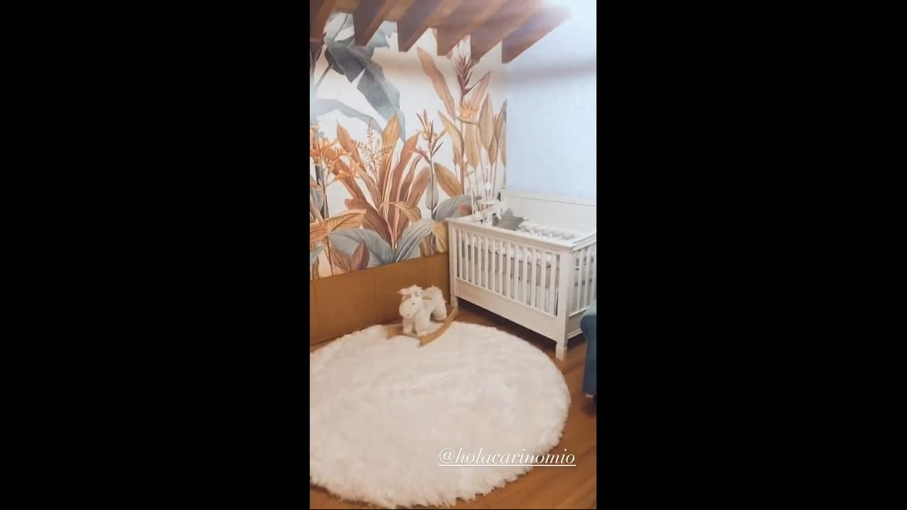 “Vean nada más lo bonito que se ve con este tapete divino, porque es así como peludo”, destacó, al mismo tiempo que presumió que sobre el tapete colocó un caballo de madera.