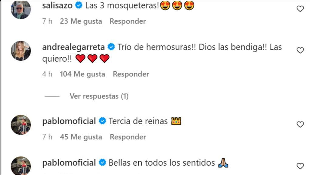 Varios famosos reaccionaron al reencuentro entre Maribel Guardia, Victoria Ruffo y Aracely Arámbula.