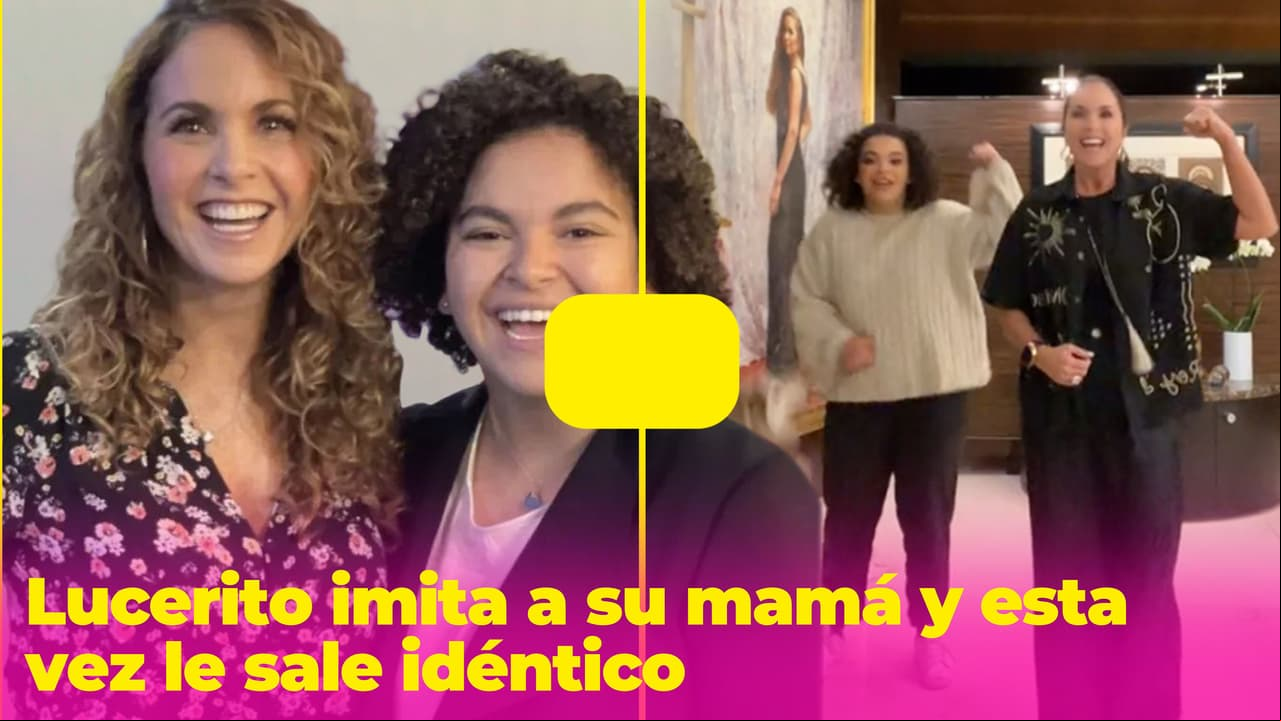 Lucerito imita a su mamá y esta vez la voz le sale idéntica: hasta los gestos son los mismos