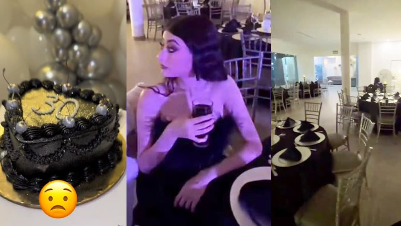 Chica celebra sola su cumpleaños número 30: los invitados la dejaron plantada, pero creen que miente