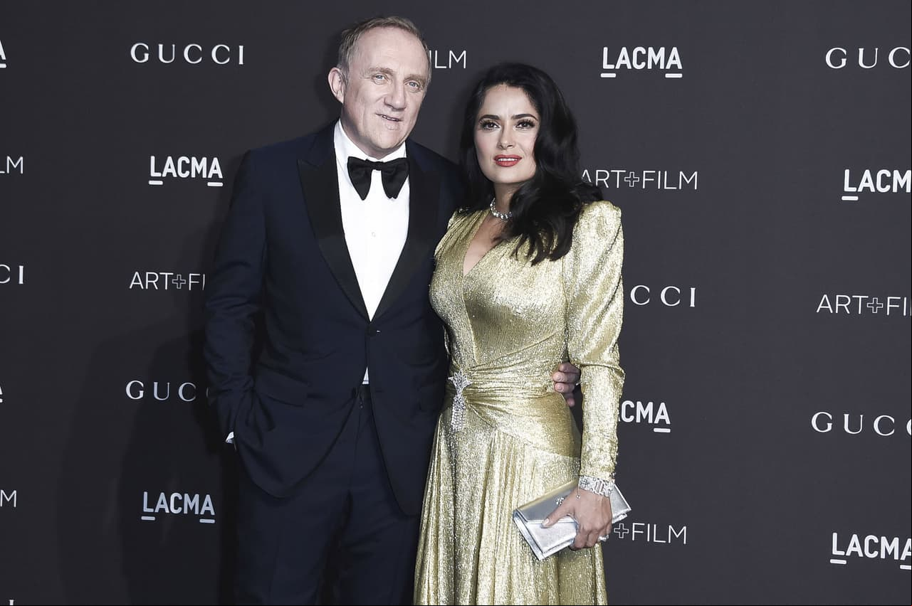 Salma Hayek y su esposo Francois-Henri Pinault en el evento LACMA Art+Film Gala