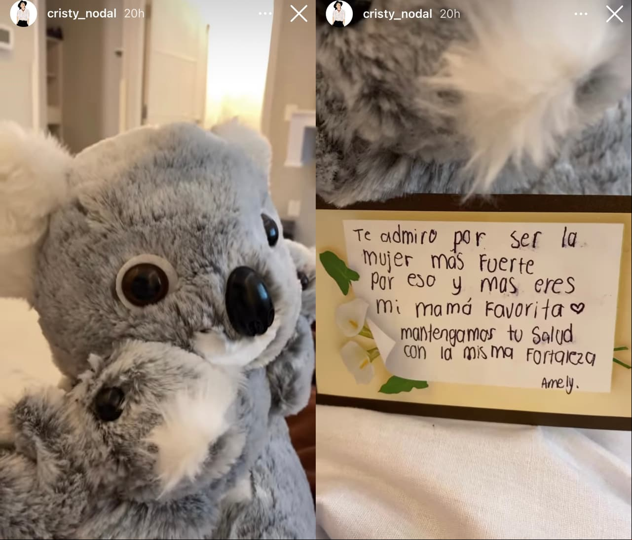 Mamá de Christian Nodal muestra el regalo que recibió de su hija Amely.