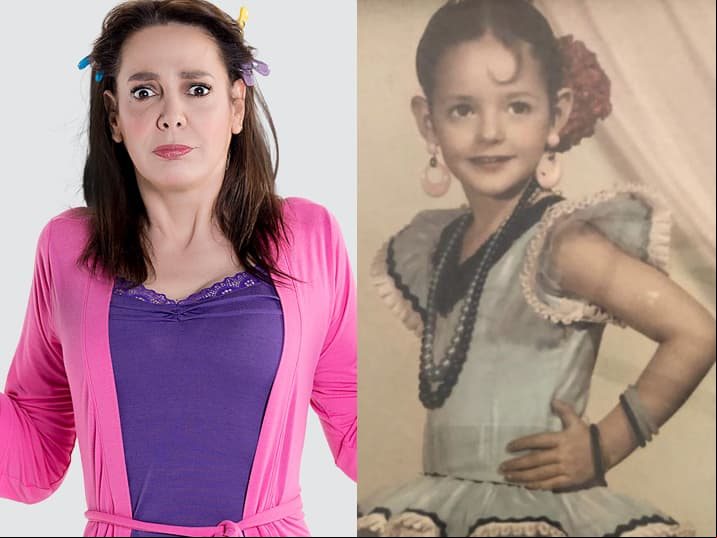 María Fernanda García compartió esta fotografía donde luce como una bellísima y coqueta niña.