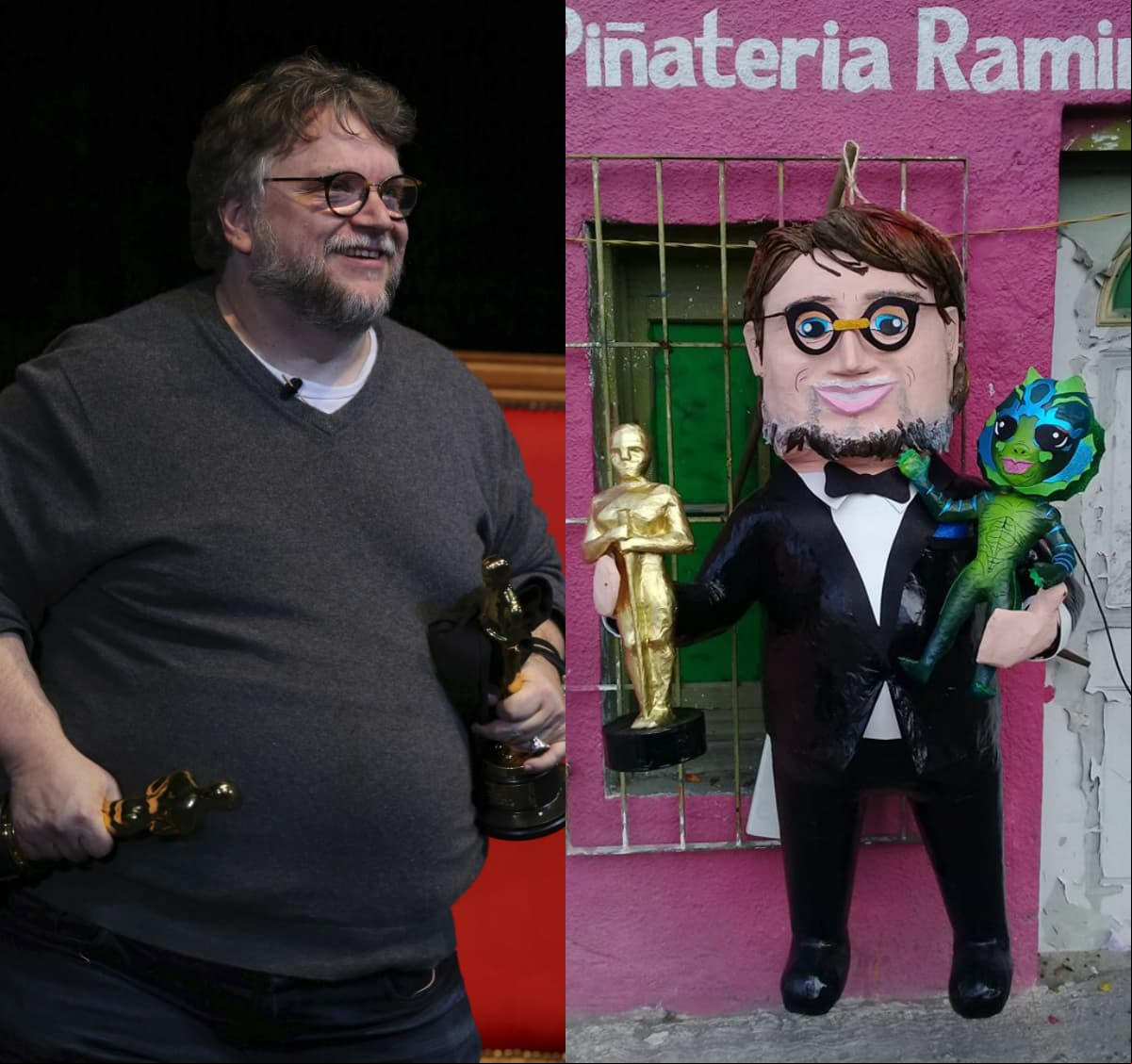 Una piñata con La forma del... ¡Guillermo del Toro!